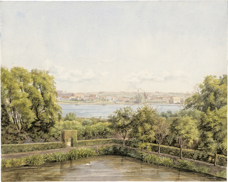Lot 6646, Auction  126, Dänisch, um 1840. Am Fjord von Præstø auf Seeland