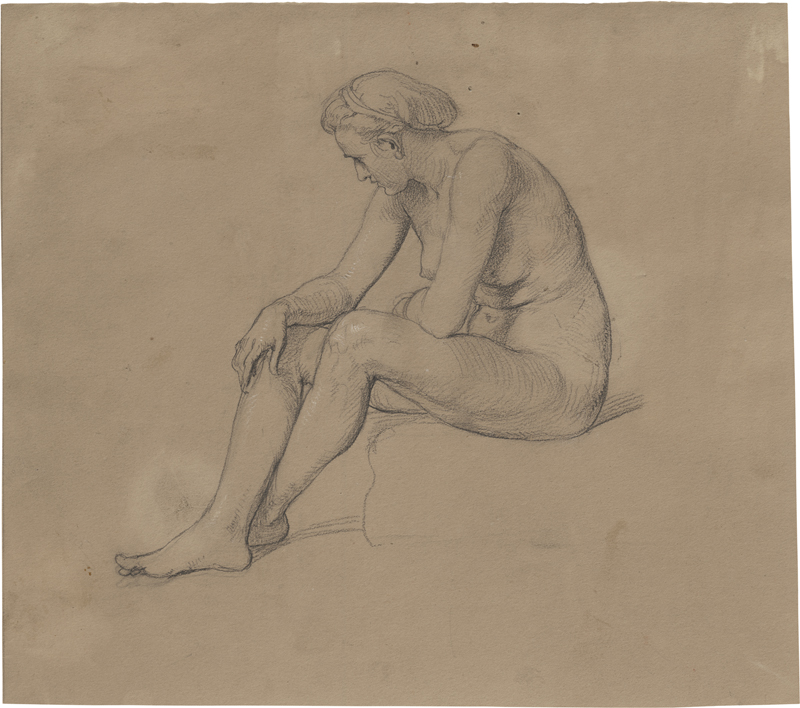 Lot 6653, Auction 126, Schnorr von Carolsfeld, Julius - zugeschrieben, Sitzende Frau mit Haube