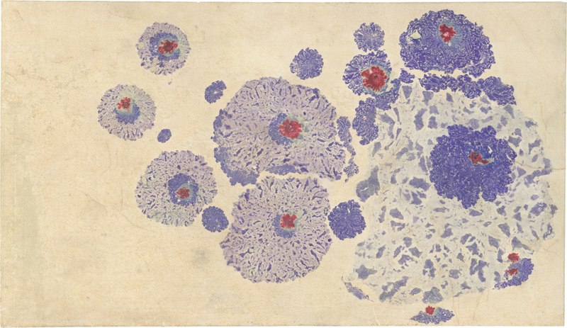 Lot 6748, Auction  126, Pirchan, Emil, Komposition in Blassblau, Lila und Korallenrot