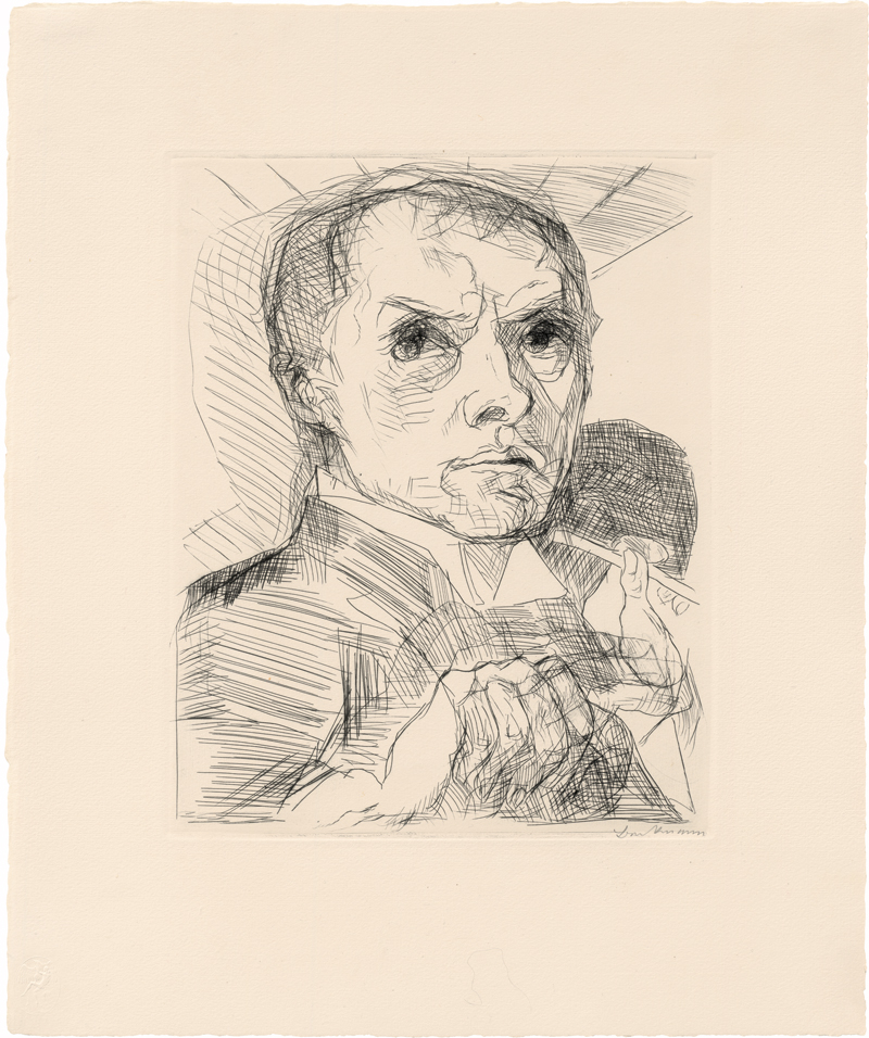 Lot 7068, Auction 126, Beckmann, Max, Selbstbildnis mit Griffel