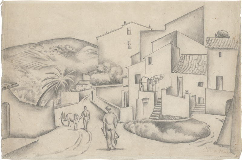 Lot 7106, Auction 126, Henri, Florence, Südliches Dorf mit zwei Männern