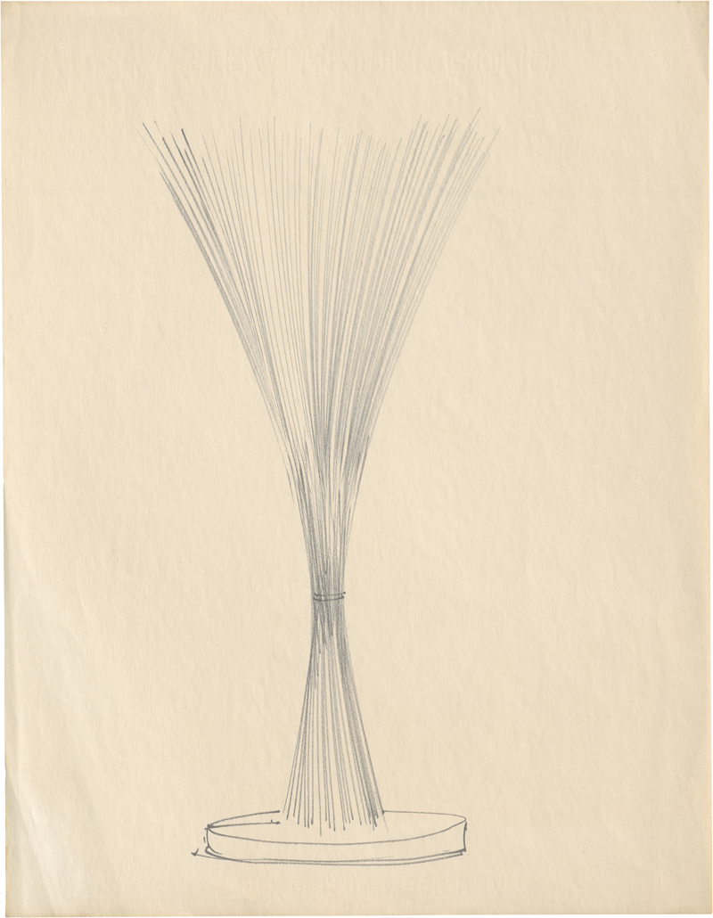 Lot 8040, Auction 126, Bertoia, Harry, Untitled (bundled wire form drawing)