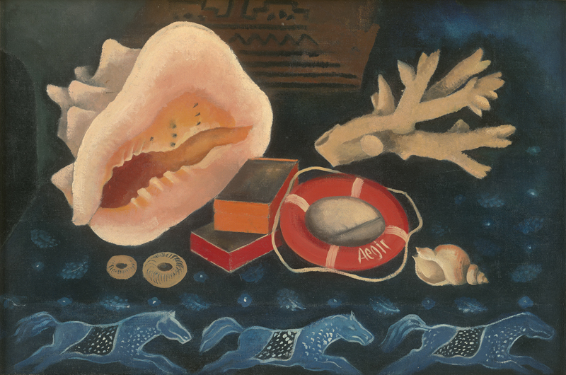 Lot 8053, Auction 126, Breusing, Ima, Meeresschnecken, Koralle und Rettungsring