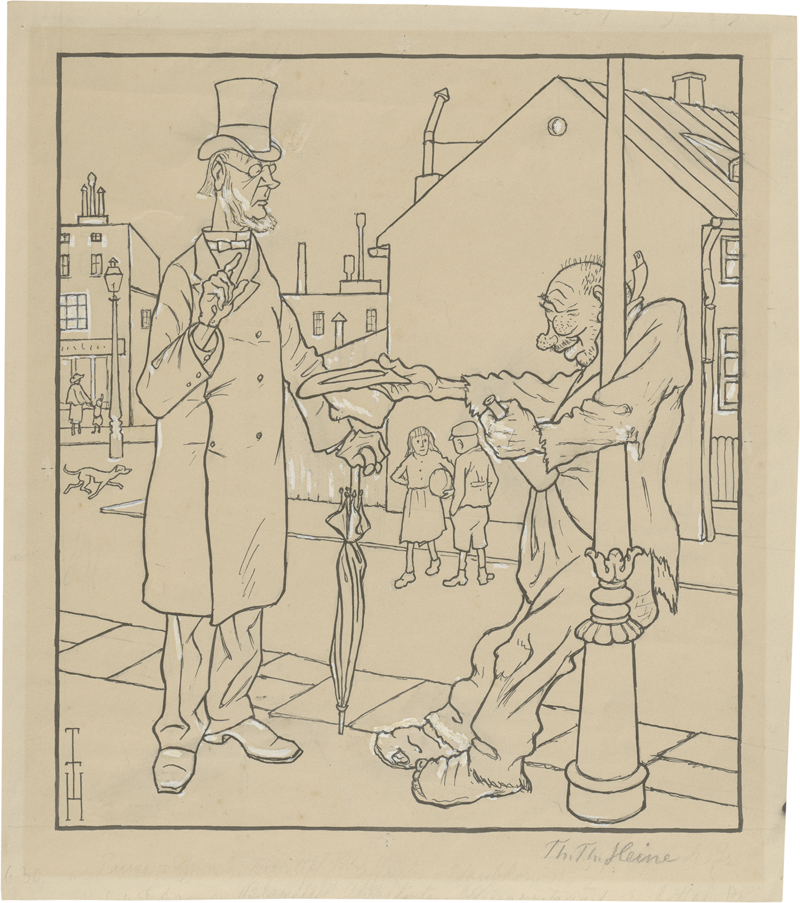 Lot 8124, Auction 126, Heine, Thomas Theodor, Vorwurf (Entrüstung)