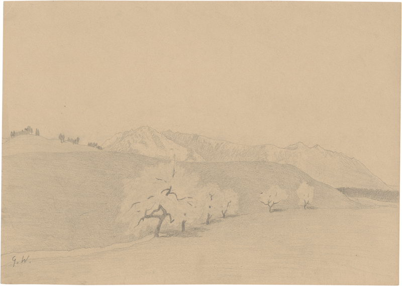 Lot 8307, Auction 126, Wunderwald, Gustav, Landschaft mit Bergmassiv