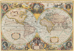 Hondius, Henricus, Nova Totius Terrarum Orbis Geographica ac Hydrographica Tabula