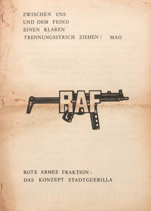 Lot 481, Auction  127, Meinhof, Ulrike, Rote Armee Fraktion: Das Konzept Stadtguerilla