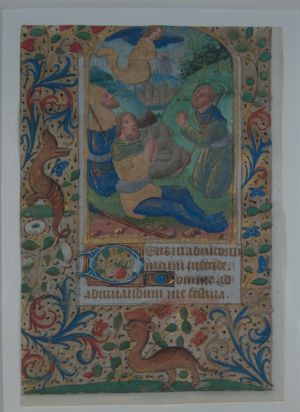 Los 1013 - Stundenbuchminiaturen - Horae BMV. 2 Einzelblätter aus einem niederländischen Stundenbuch mit 2 Miniaturen - 1 - thumb