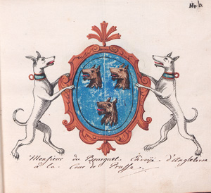 Liebenberg, "Sammlung fürstlicher und adeliger Wappen". Deutsche Handschrift auf Papier. Um 1728