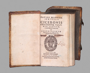Lot 1100, Auction  127, Manutius, Aldus, In M. Tulli Ciceronis orationum volumen tertium commentarius 