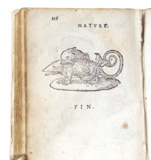 Los 1175 - Paradin, Claude - Devises Heroiques. Lyon, Jean de Tournes, 1551. - Erste Ausgabe der ersten Sammlung von Sinnbildern, die zur Erklärung verschiedener Embleme dienen - 8 - thumb