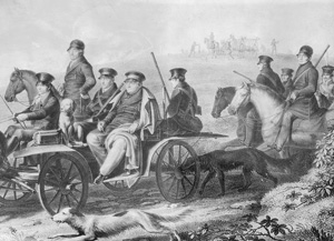 Lot 1275, Auction  127, Goethe, Johann Wolfgang von und Schwerdtgeburth, Carl August, Carl August, Großherzog von Sachsen-Weimar-Eisenach, von der Jagd zurückkehrend