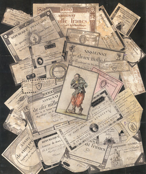 Lot 1280, Auction  127, Hunin, Joseph, Trompe l'Oeil with French Assignats