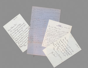 Lot 2642, Auction  127, Milhaud, Darius, 5 Briefe an ein Klavier-Duo. 1964-1966