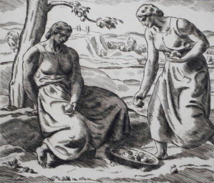 Lot 3044, Auction  127, Bossert, Otto Richard, Land. Eine Folge von acht Stichen. Mit 8 signierten Original-Kupferstichen