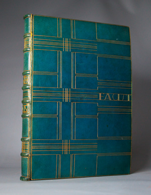 Lot 3089, Auction  127, Einband und Gaus, Gottfried, Petrolfarbener Lederband im Bauhaus-Stil