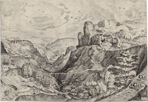 Los 5038 - Bruegel d. Ä., Pieter - nach - Alpine Landschaft mit tiefem Tal - 0 - thumb