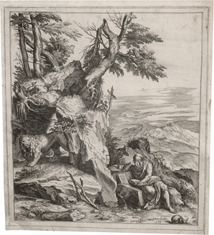Los 5469 - Cort, Cornelis - Der hl. Hieronymus in der Wüste, lesend - 0 - thumb