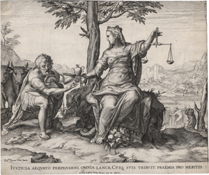Los 5470 - Cort, Cornelis - Justizia weist die Reichtümer zurück - 0 - thumb