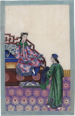 Los 6408 - China - 19. Jh. . Herrscherin mit junger Hofdame aus der Qing-Dynastie - 0 - thumb