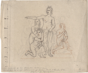 Lot 6615, Auction  127, Schadow, Johann Gottfried, Diana im Bade - "Lebendes Bild" auf dem Künstlerball, Berlin 1843