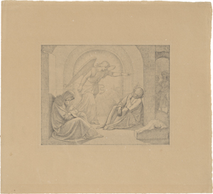 Lot 6624, Auction  127, Overbeck, Friedrich, Der Engel erscheint Joseph im Traum und befiehlt ihm die Flucht nach Ägypten