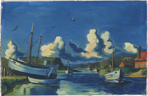 Lot 7051, Auction  127, Pechstein, Hermann Max, Abend in Leba ("Abend am Lebaausfluss")