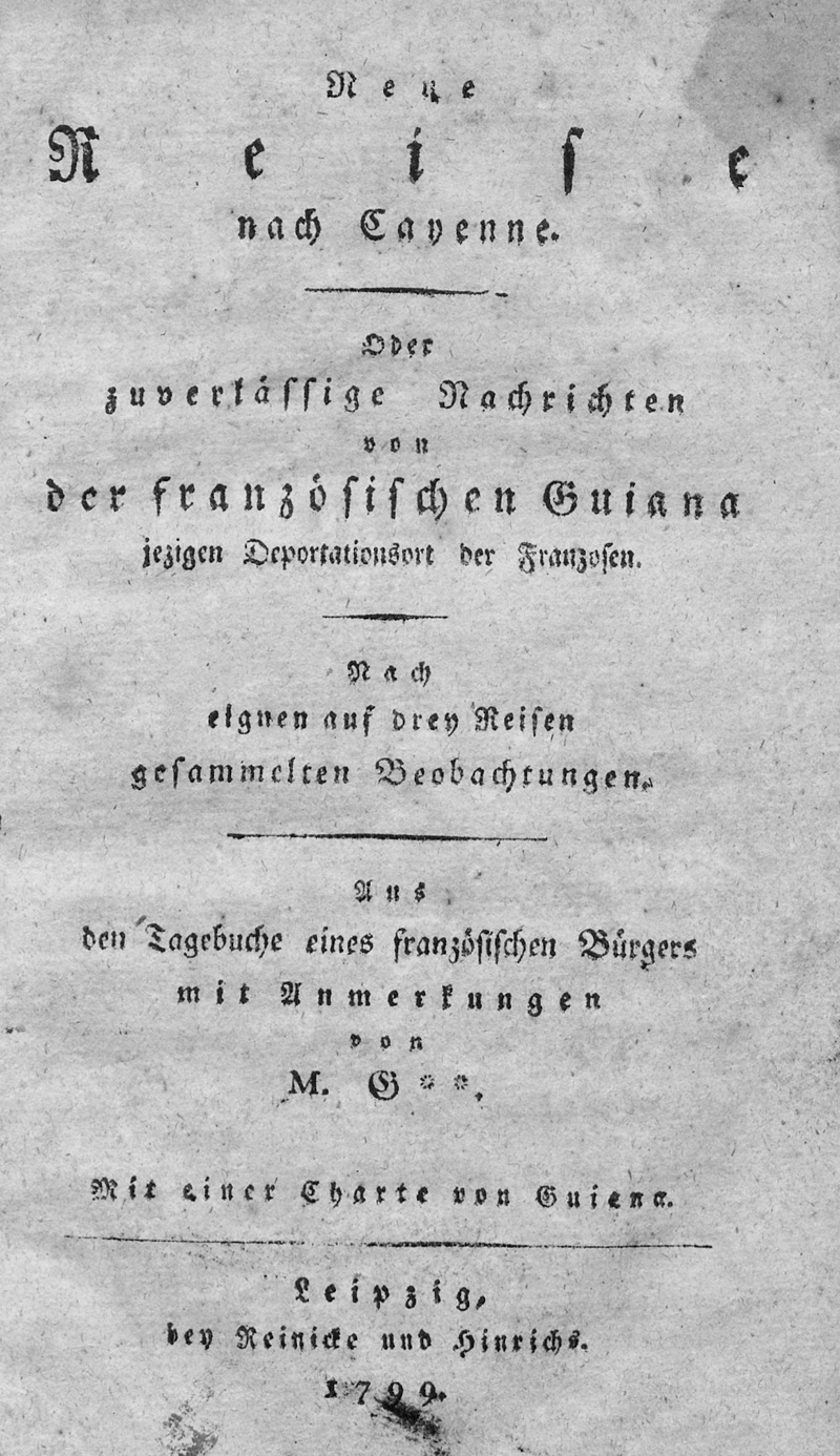 Lot 72, Auction  127, Galard-Terraube, L. A. M. V. de, Neue Reise nach Cayenne