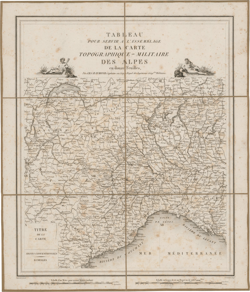 Lot 175, Auction 127, Raymond, J. B. S. und Italien, Carte topographique militaire des Alpes
