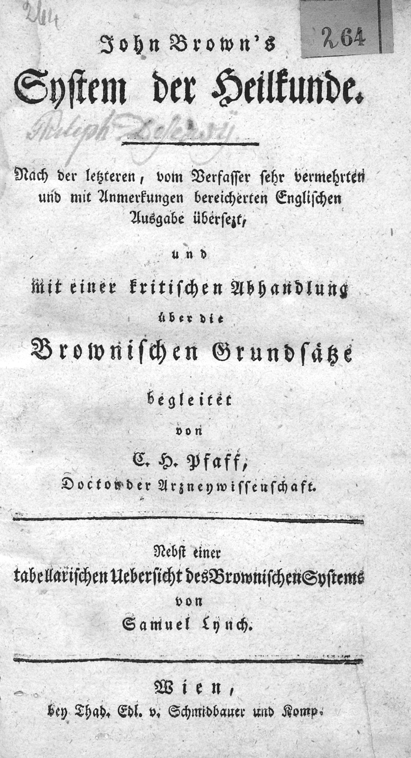 Lot 305, Auction 127, Brown, John, System der Heilkunde