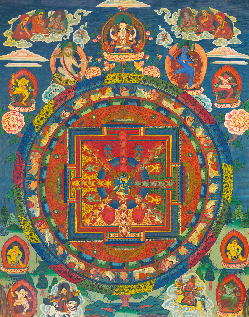 Lot 653, Auction 127, Kalachakra-Mandala, Nepal-Tibet wohl Anfang 20. Jahrhundert.