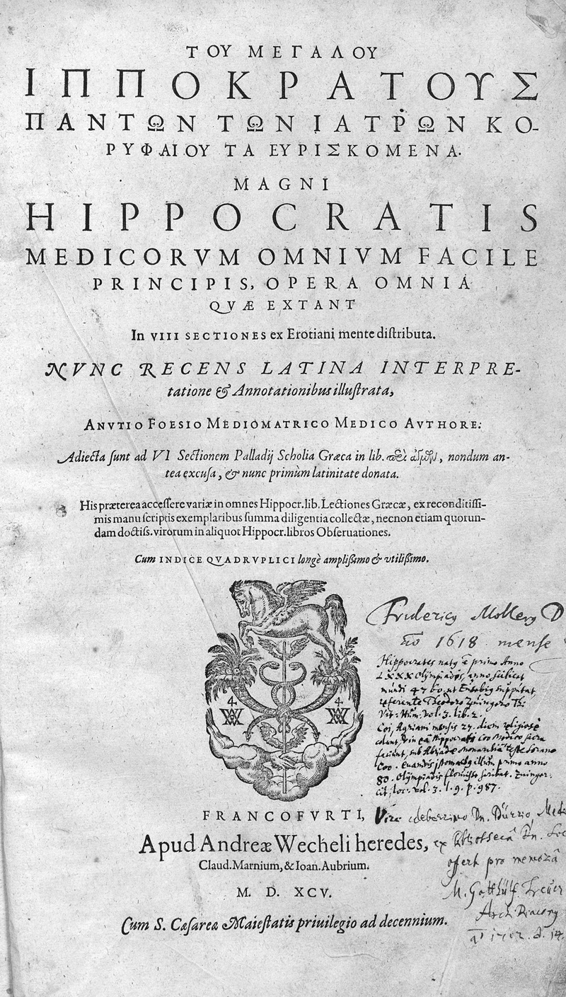 Lot 1133, Auction 127, Hippokrates, Opera Omnia quae extant