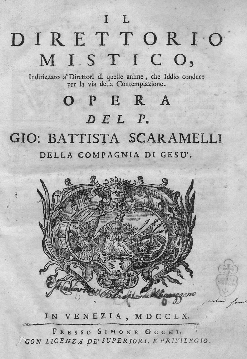 Lot 1263, Auction 127, Scaramelli, Giovanni Battista, Il direttorio mistico indirizzato
