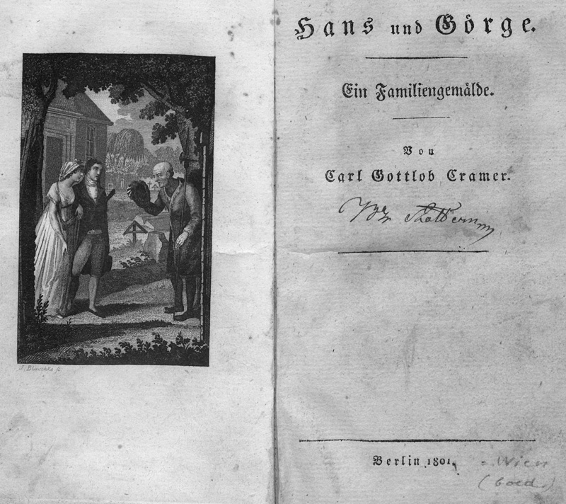 Lot 2021, Auction 127, Cramer, Carl Gottlob, Hans und Görge