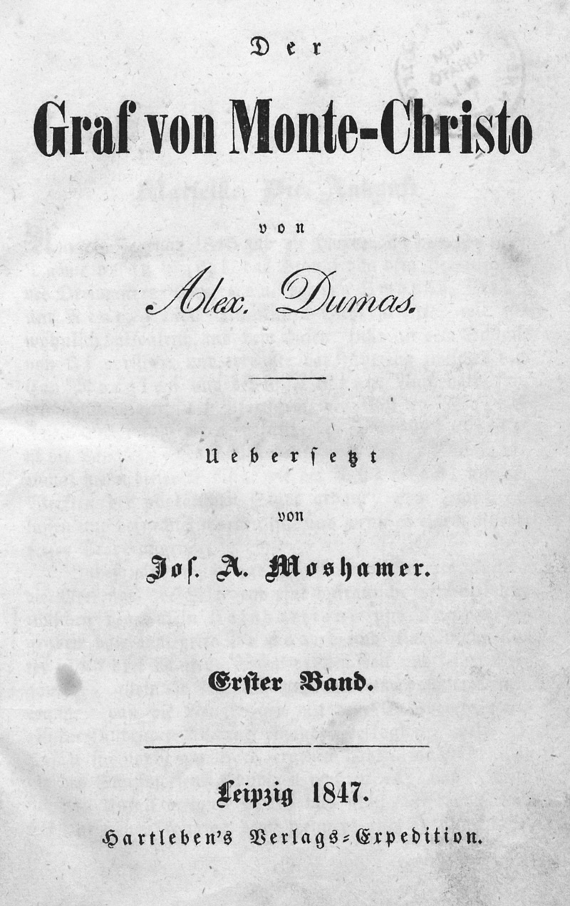 Lot 2080, Auction 127, Dumas, Alexandre, Der Graf von Monte-Christo