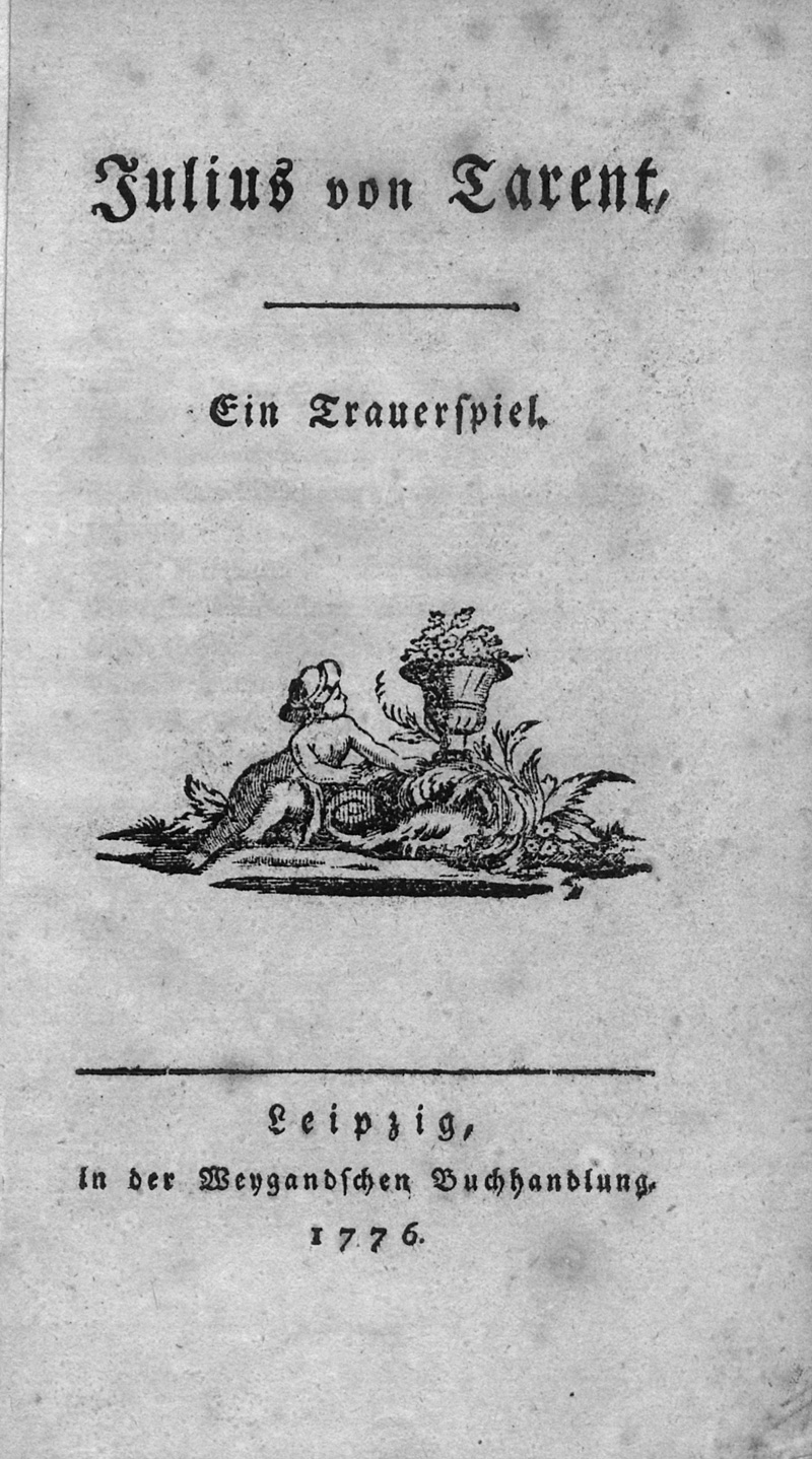 Lot 2106, Auction 127, Leisewitz, Johann Anton, Julius von Tarent