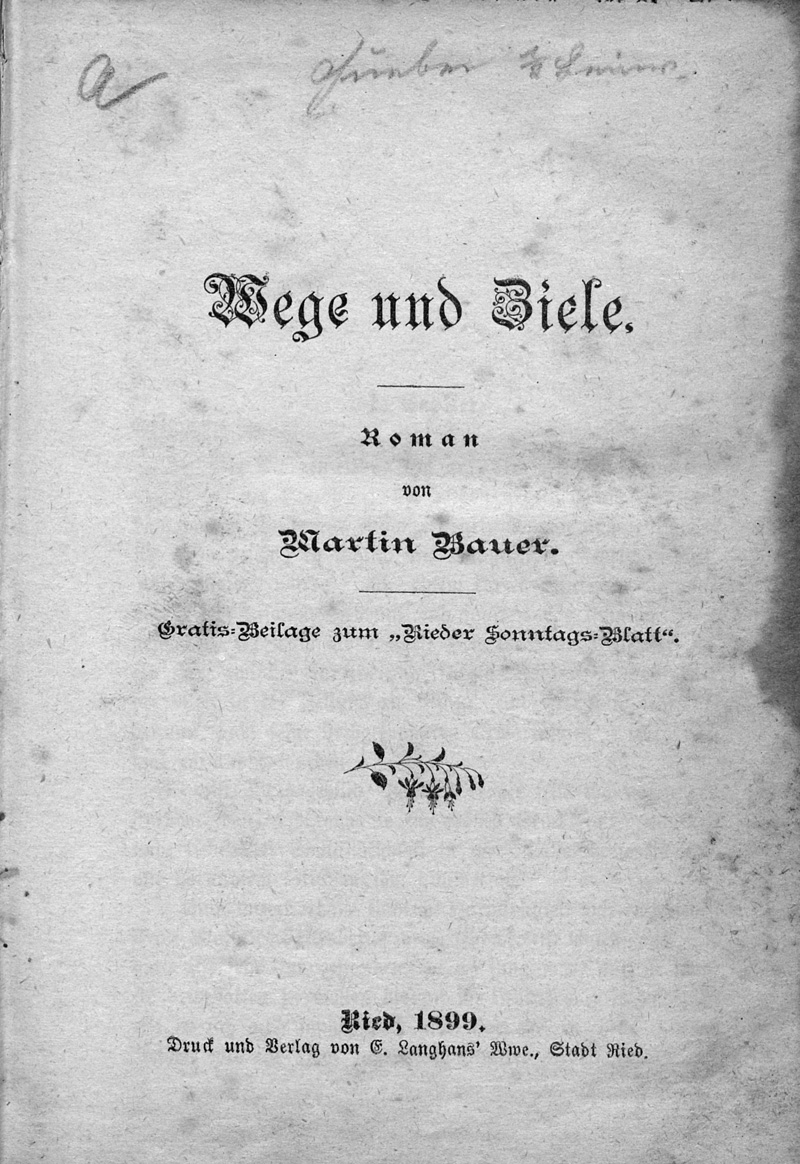 Lot 2113, Auction 127, Martini, Selma, Wege und Ziele