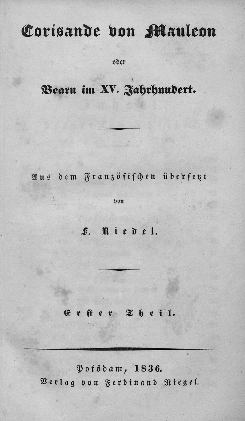 Lot 2126, Auction 127, Montpezat de Redern, Henriette, Corisande von Mauleon