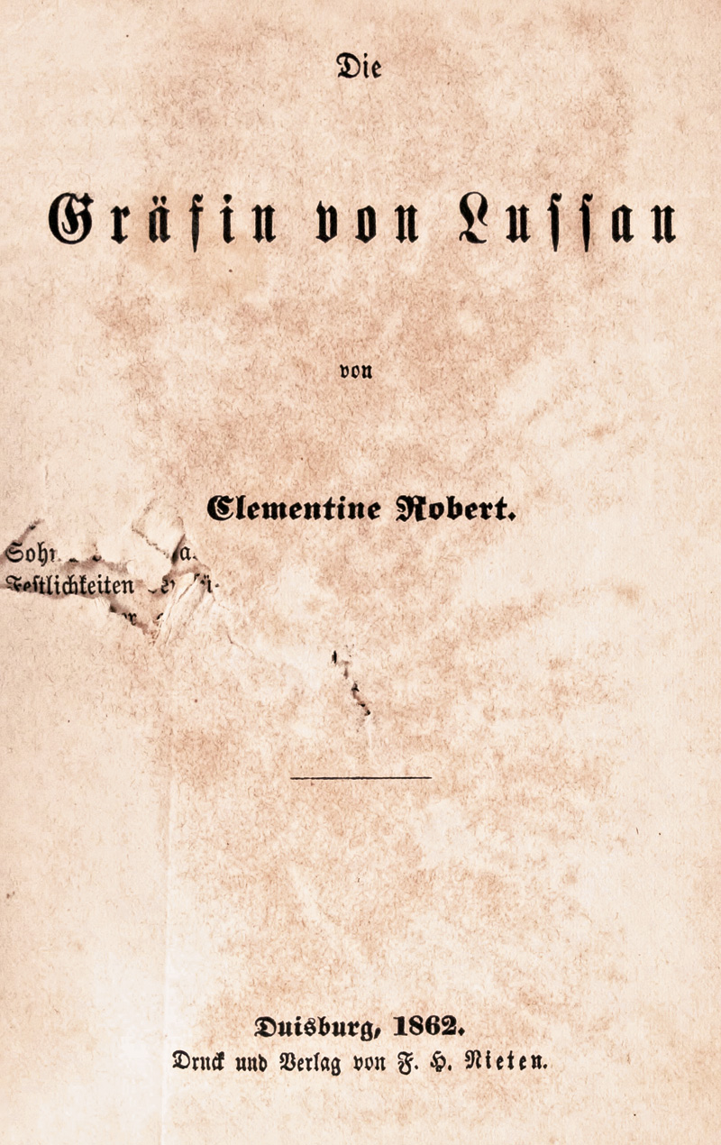 Lot 2137, Auction 127, Robert, Clementine, Die Gräfin von Lussan