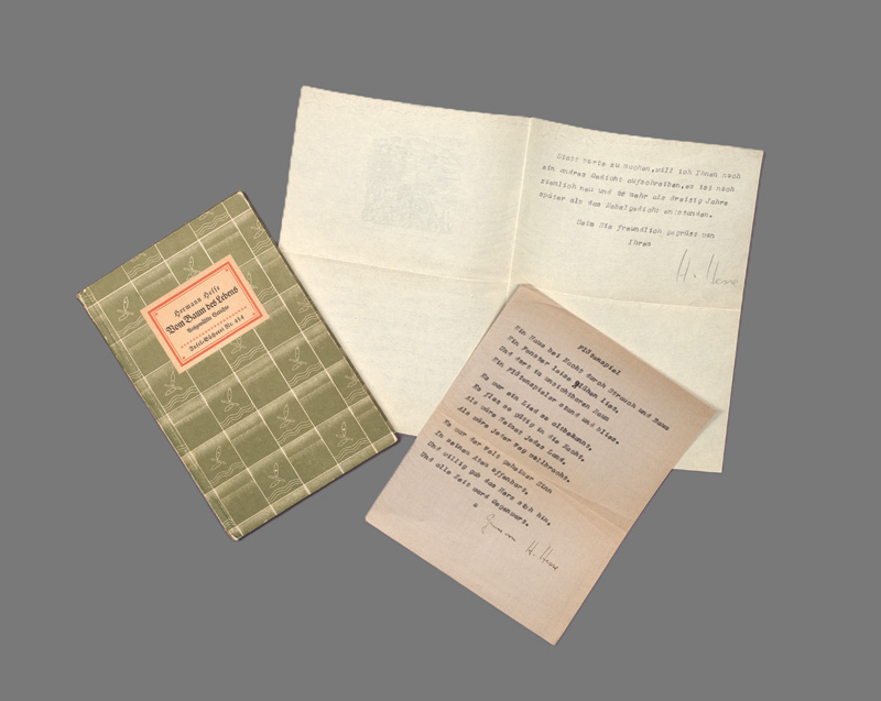Lot 2522, Auction 127, Hesse, Hermann, 3 Autographen. 1941