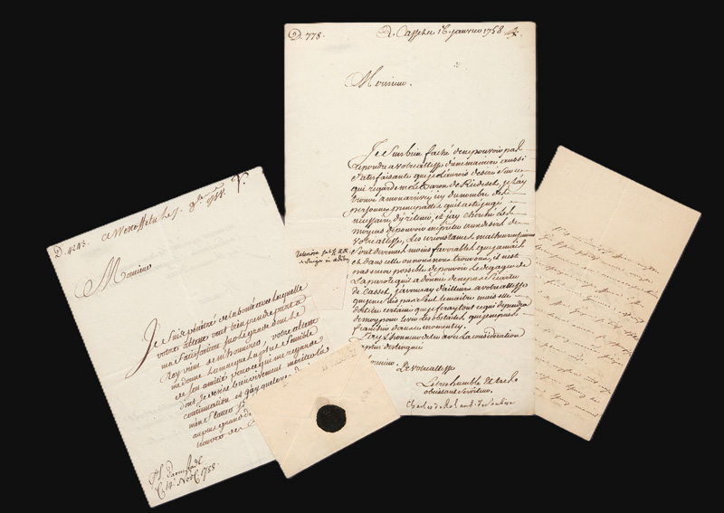 Lot 2602, Auction  127, Soubise, Charles de Rohan, Prinz von, 2 Briefe an eine Hoheit in Darmstadt. 1758