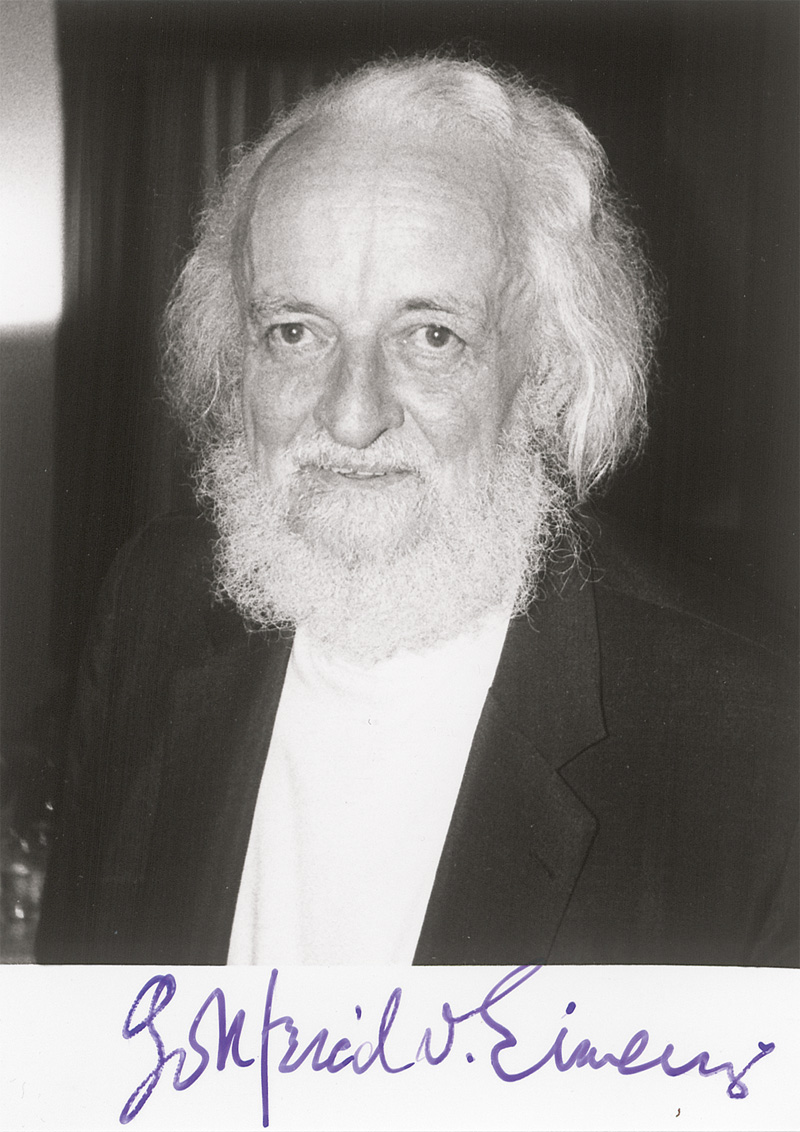 Lot 2626, Auction 127, Einem, Gottfried von, Konvolut musikal. Albumblätter, signierte Porträtfotos und Brief. 1959-1990