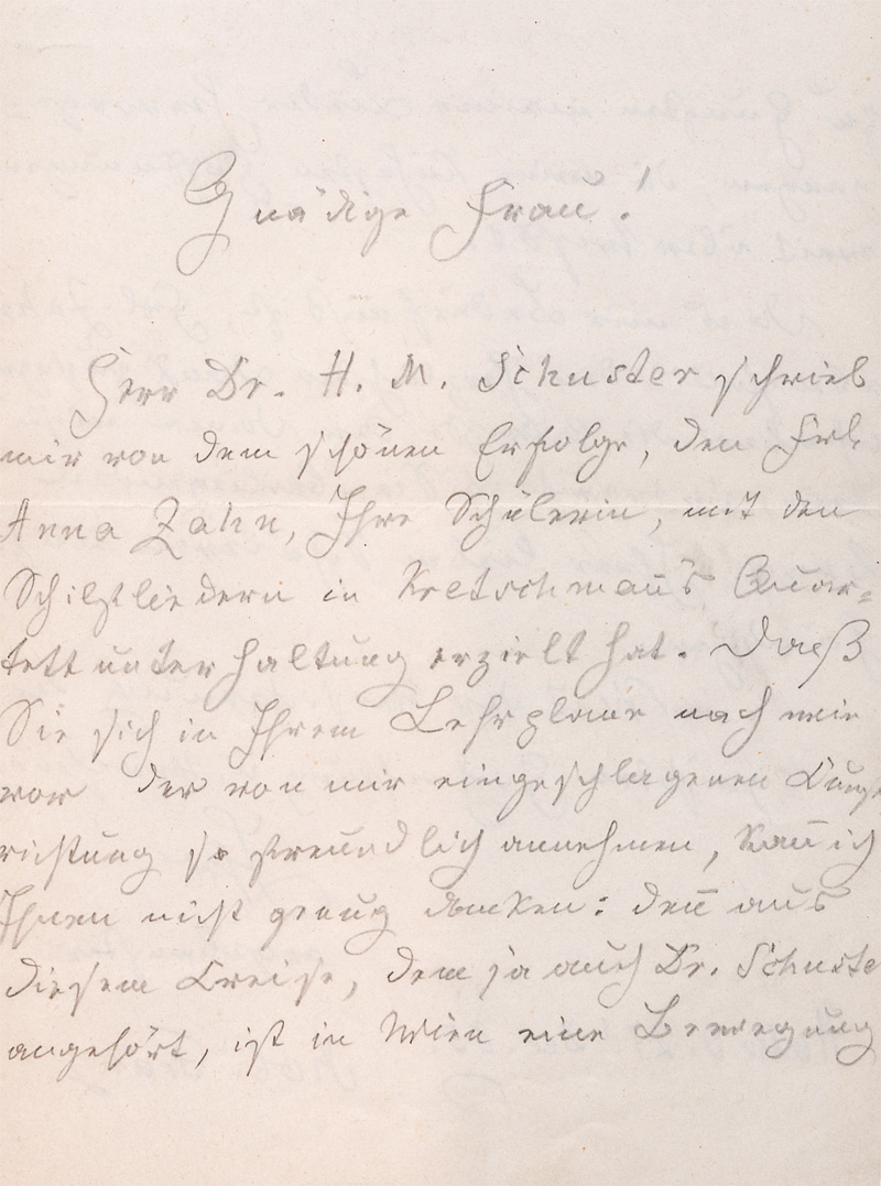 Lot 2628, Auction 127, Franz, Robert, Brief an Henny Ohlmann in Frankfurt a. M. + Beilage. 1885