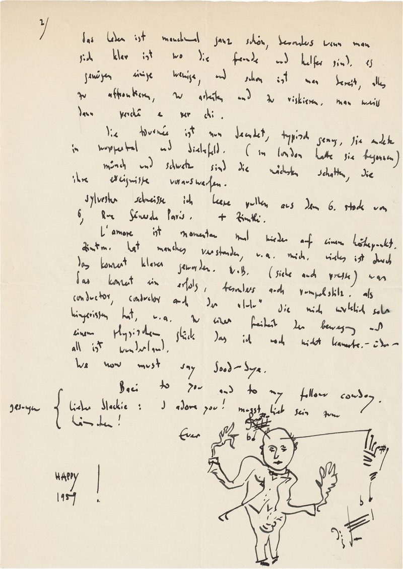 Lot 2630, Auction 127, Henze, Hans Werner, Konvolut Briefe und Postkarten. 1956-1967