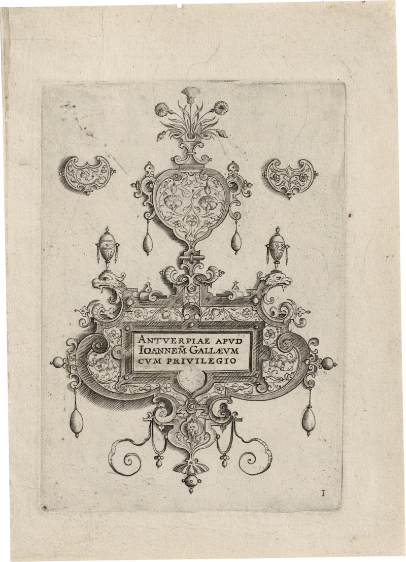 Lot 5168, Auction 127, Collaert I, Hans - nach, Entwürfe für Anhänger mit Figuren und Arabesken