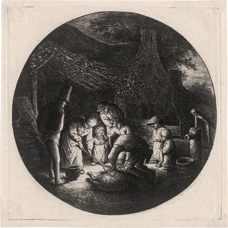 Lot 5180, Auction 127, Ostade, Adriaen van, Das Schweineschlachten