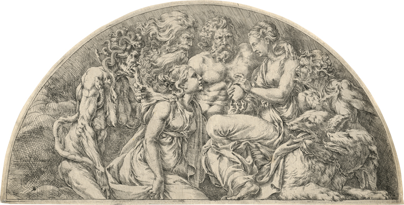 Lot 5213, Auction  127, Romano, Giulio - nach, Psyche empfängt von Proserpina in der Unterwelt das mit Schönheit gefüllte Gefäß