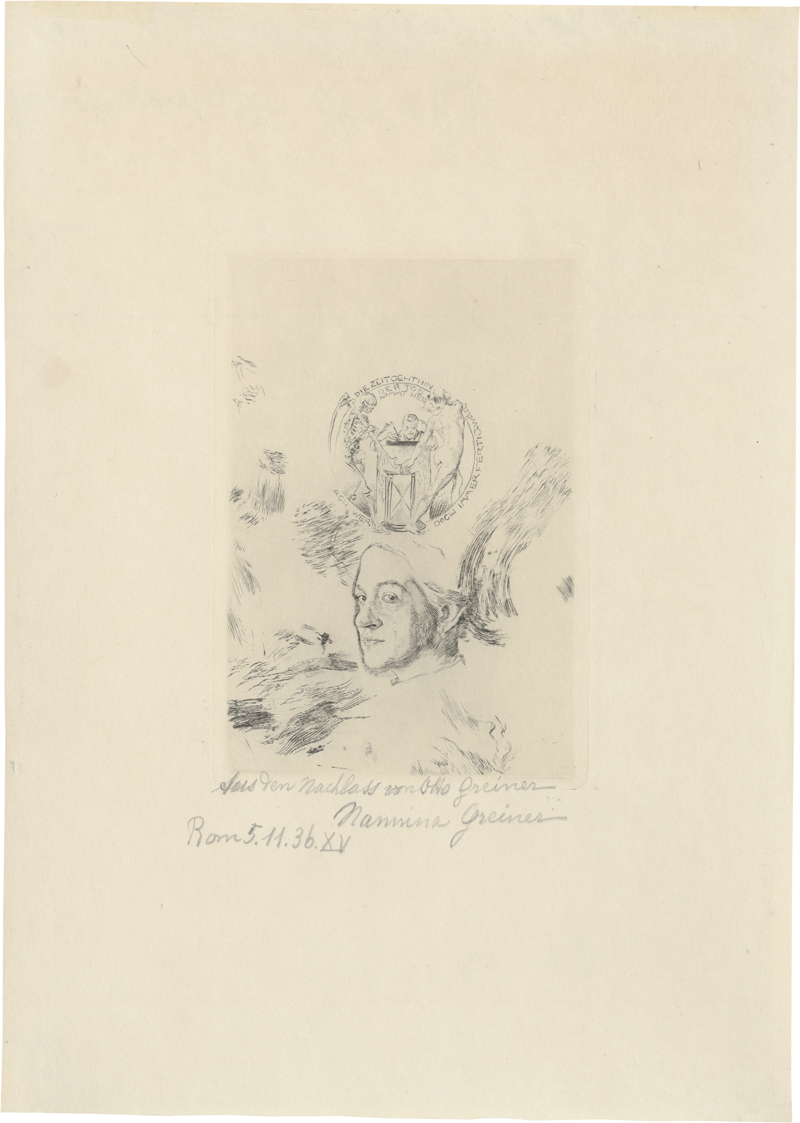 Lot 5393, Auction 127, Greiner, Otto, Die Zeit geht hin