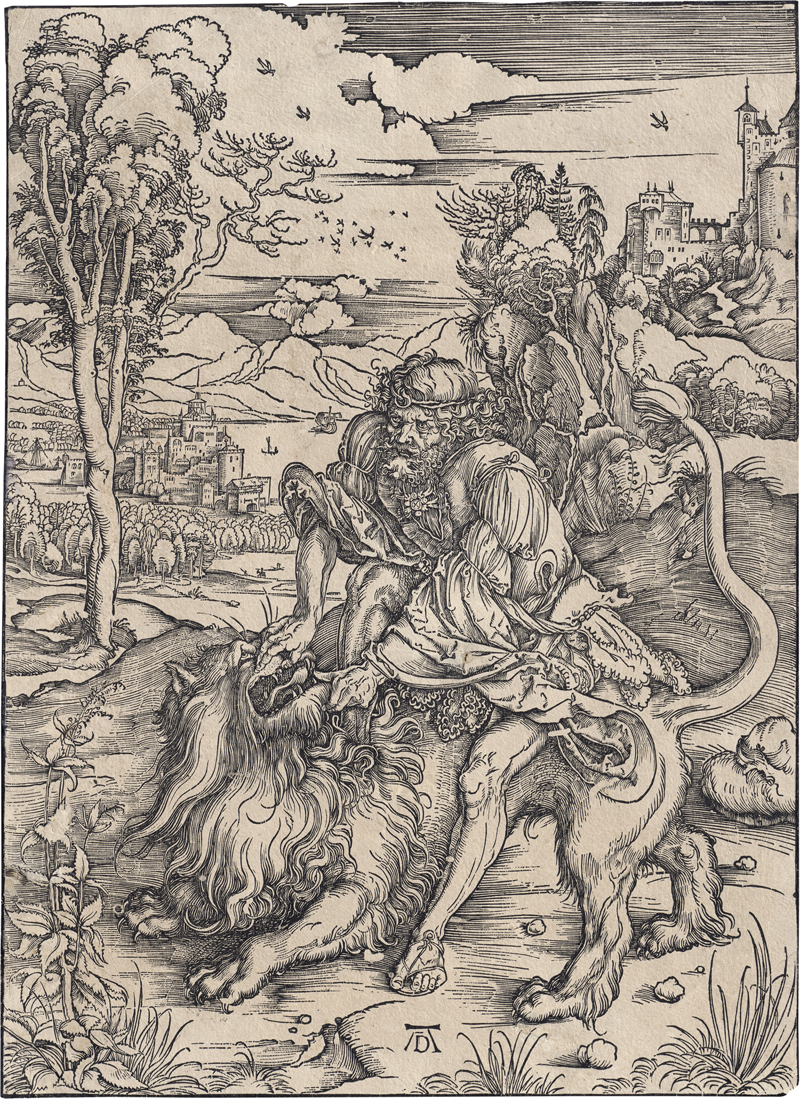 Lot 5488, Auction 127, Dürer, Albrecht, Samson tötet den Löwen