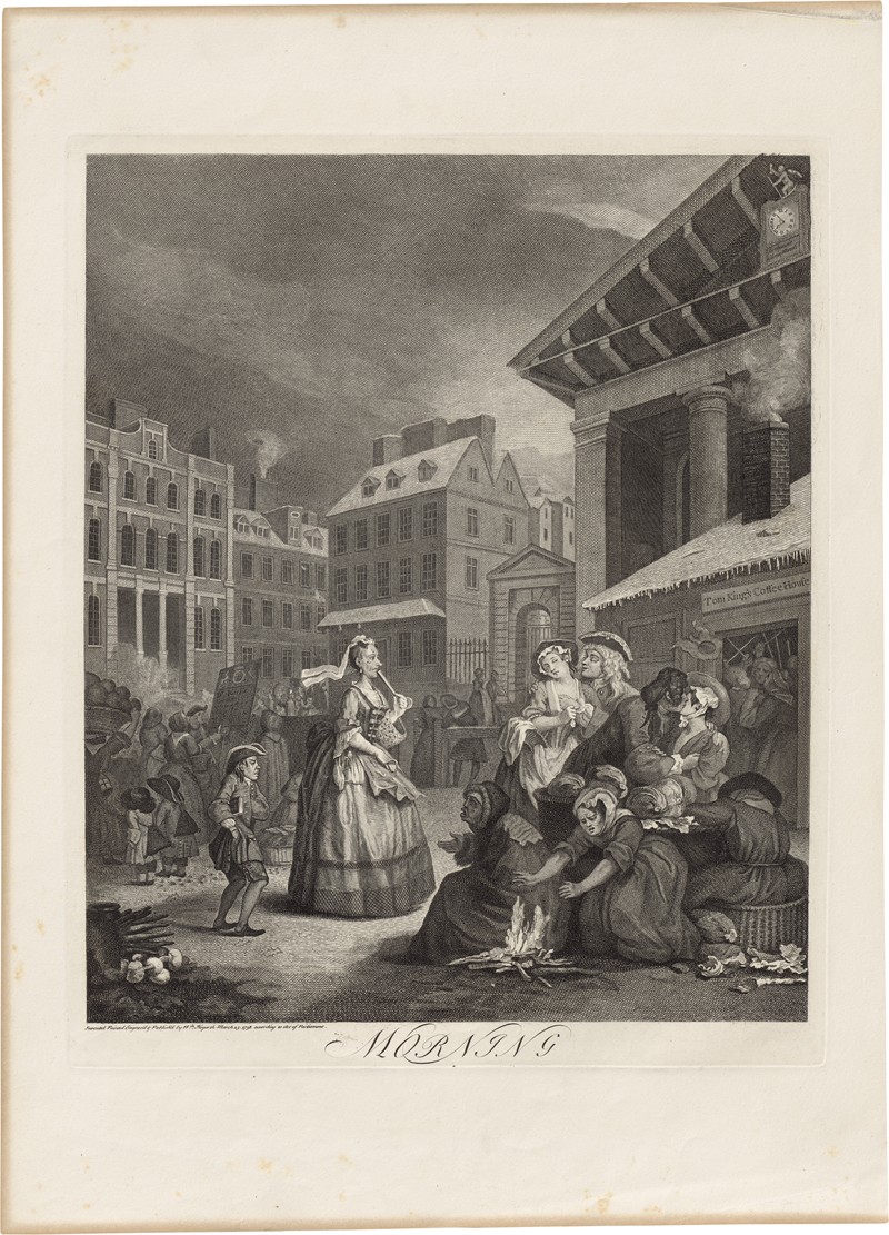 Lot 5551, Auction 127, Hogarth, William, The Four Times of the Day: Morning, Noon, Evening, Night